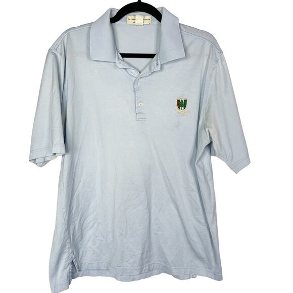 Fairway & Greene Mens Large L Light Blue Pine Valley Cotton Golf Polo Shirt FLAW - Picture 1 of 10